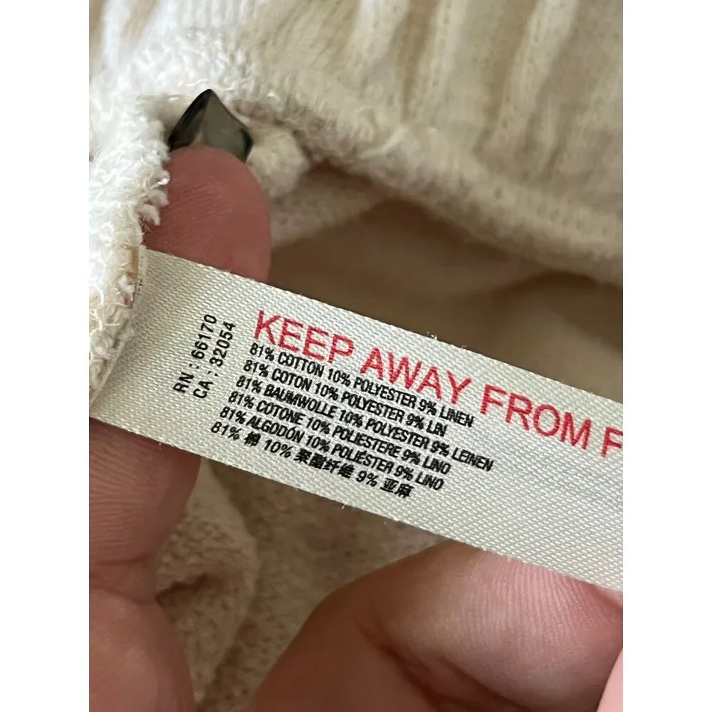 Free People Beach Cotton Linen Blend Shorts Size L - Picture 8 of 9